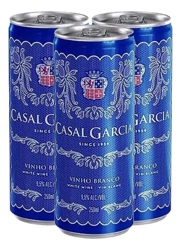 Vinho Português Casal Garcia Branco Lata 250ml (3 Latas)