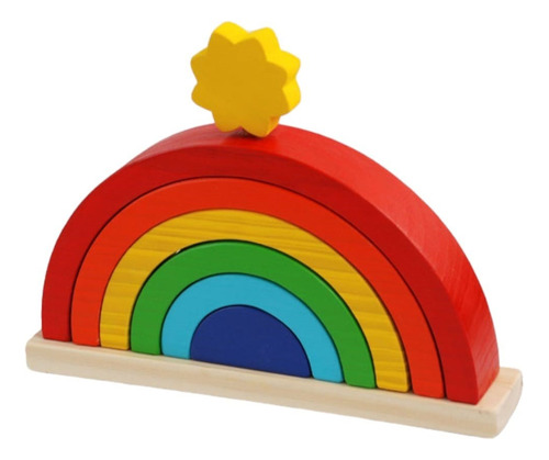 Arco Iris Grande Eje Encastre Madera Niños Envío Gratis Caba