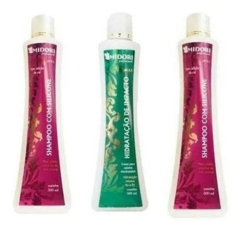 Kit 2 Shampoo E 1 Condicionador 500 Ml - Midori