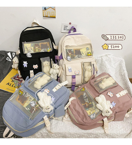 Huafook Mochila Kawaii Con Pin Kawaii Accesorios Lindos Para