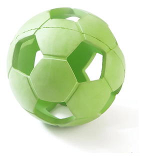 Brinquedo Mordedor Cachorro Bola Fácil Futebol Caça Petisco Cor Verde-claro