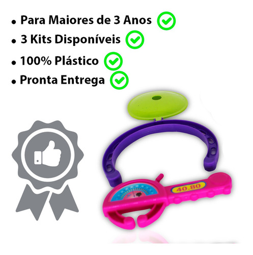 Imagem 2 de 7 de Brinquedo Kit Medico Infantil 6pç Espelho Copo Medidor Bacia