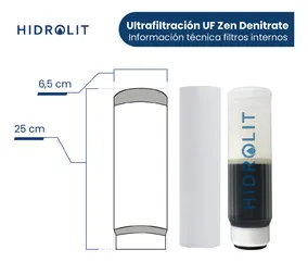 Purificador De Agua Hidrolit Elimina Nitratos Arsenico Bacterias y Virus. Hidrolit UF Zen Denitrate Blanco.