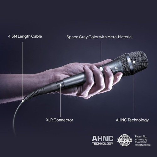 Micrófono Dinámico Vocal Con Cardiodo Unidireccional, La Mej