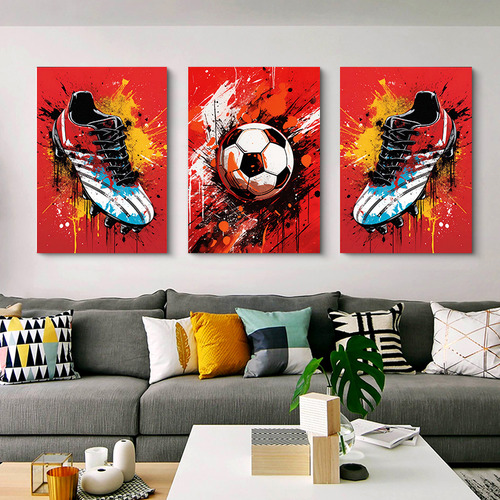 Póster De Botas De Fútbol, Regalo De Fútbol, Lienzo, Decorac