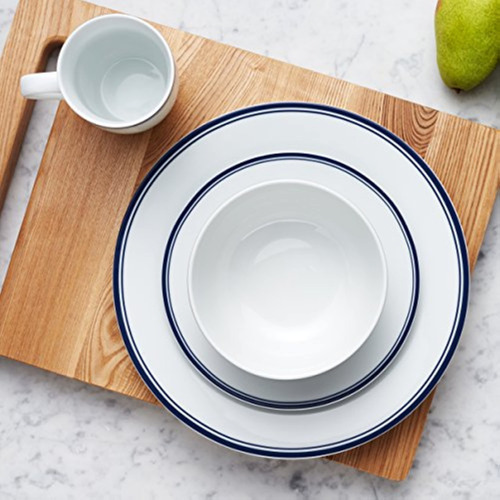 Juego De Vajilla Porcelana Azul Blanco Hogar Alimentos