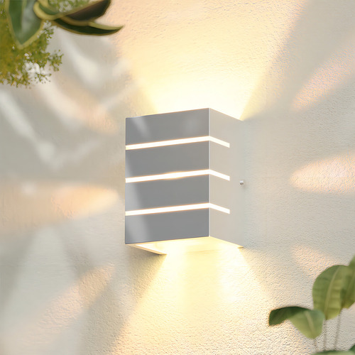 Friso de pared Arandela Eco E27 con enchufe común, 3 unidades, Mf130, color blanco