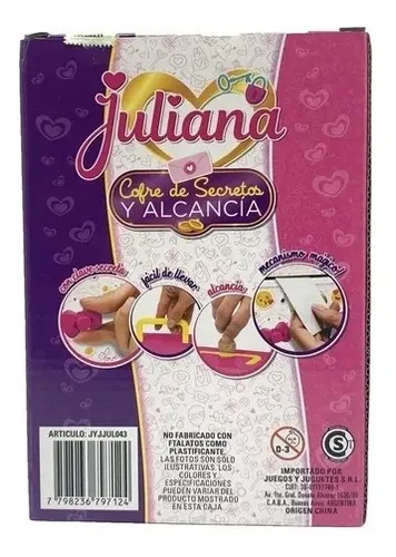 Cofre De Secretos Juliana Caja Fuerte Alcancia Automatico