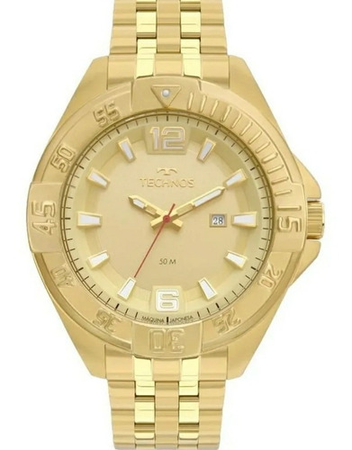 Relógio Technos Masculino Ref: 2115mto/4x Big Case Dourado