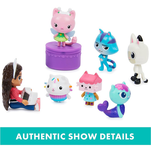 Gabbys Dollhouse Deluxe Set De Regalo Con 7 Figuras De Ju...