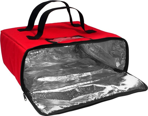 Imagem 3 de 3 de Bolsa Térmica Quadrada Bag Delivery Pizza Embalagem Até 35cm