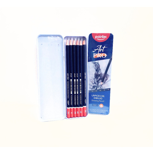 Lapiz De Dibujo Art Pro Pointer X6 Estuche De Metal