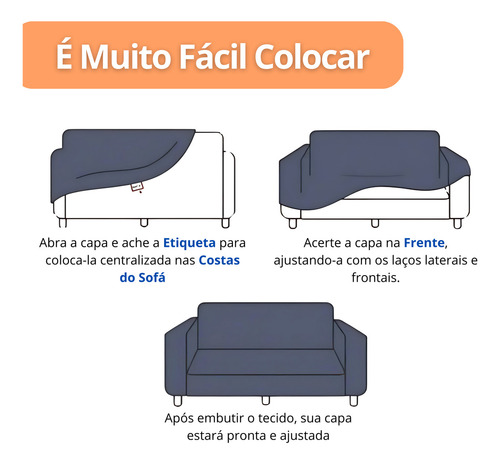 Capa Para Sofá De 6 Lugares Em Tecido Acquablock Impermeável Cor Crua Lisa