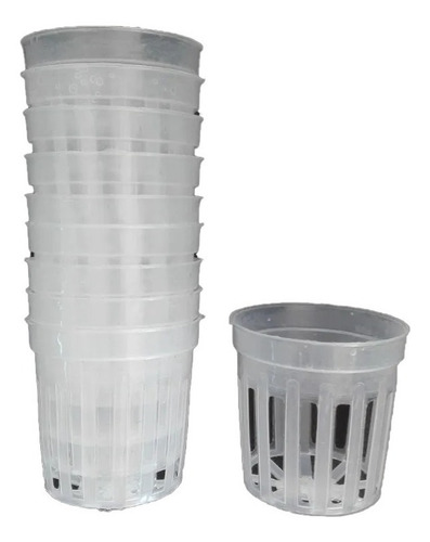Imagen 1 de 2 de Maceta Plastica. Canastilla. Hidroponia X 10 Uni. Cultivos.