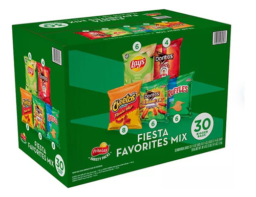 Paquete 30 Bolsas Ruffles Cheetos Doritos Mix Americanos