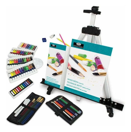 Kit Maleta P/ Desenho E Pintura Acrilica Royal 96 Pçs