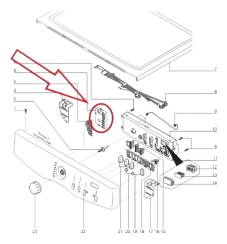 Placa Interface Auxiliar Electrolux Trw10 12 Trd12 34556500