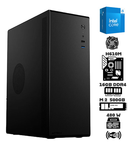Computadora Intel Core I5 14400 Ram 16gb M2 500gb Wi-fi Slim