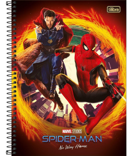 Caderno Espiral Spiderman Home Capa Dura 1 Matéria 80 Folhas
