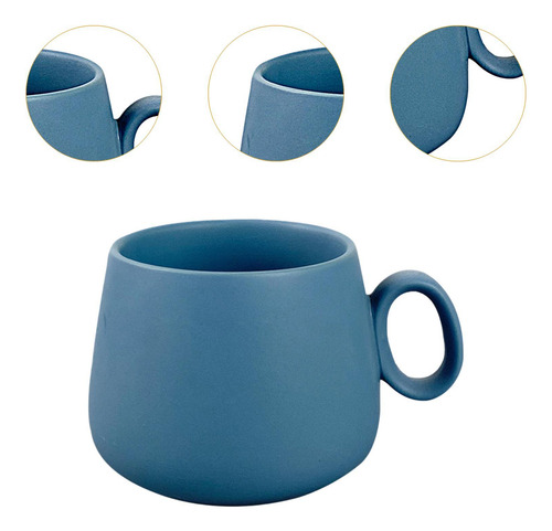 Taza De Café De Gres Hecha A Mano Con Diseño De Mango