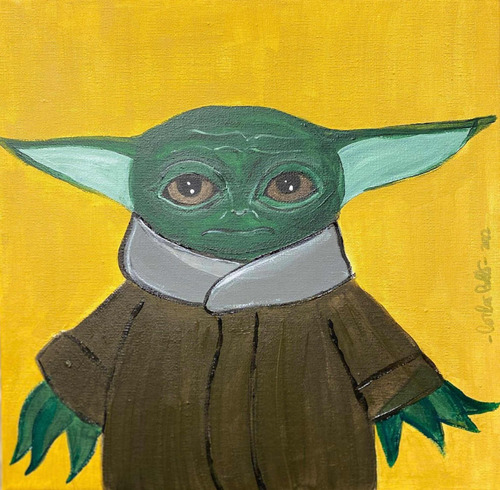 Cuadro Yoda Original Acrílico