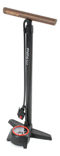 Bomba de bicicleta de alumínio Zefal Profil Max Fp60 174 Psi, cor preta