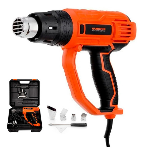 Imagen 1 de 10 de Pistola De Calor 2000w 600°c Maletín Y Acc. Hpc002 Hamilton