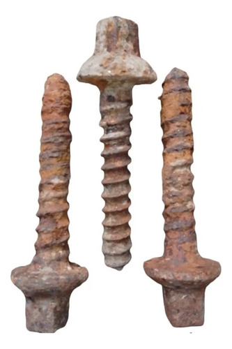 Lote X 3 Clavos Y/o Tornillos Antiguos De Tren Che Peti (Usado)