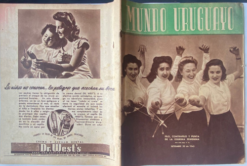 Mundo Uruguayo N° 1378 Esgrima Femenina 1945