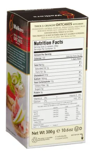 Galletas De Avena Gruesas Y Crujientes Con Salvado, 10 6 Oz