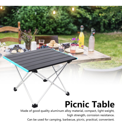 Mesa De Camping Plegable Pequeña, Mesa De Playa Portátil Par