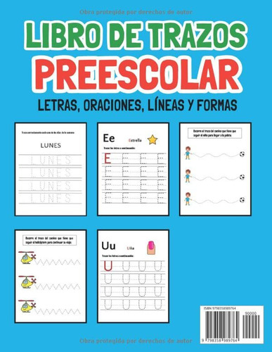 Libro De Trazos - Preescolar: Un Cuaderno De Actividades ...