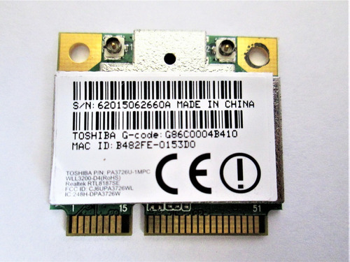 Tarjeta Wifi Toshiba L500 L505d L505 L505 6042b0112601