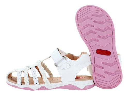 Imagen 6 de 8 de Vavito Sandalia Casual Blanco/rosa Para Niña 80856