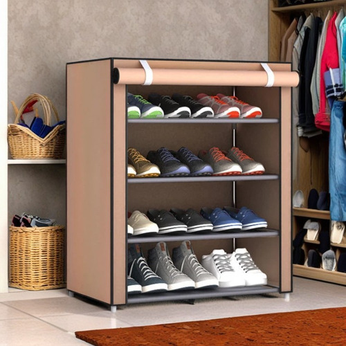 Estante Para Zapatos & Botas 4 Pisos Con Cortina Ct