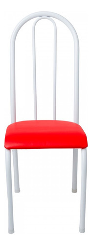 Cadeira Requinte Branco/vermelho 11428 - Wj Design