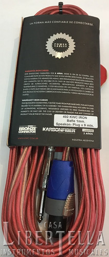 Imagen 2 de 3 de Cable Para Caja Speakon-plug Kwc Iron 402 De 9 Metros
