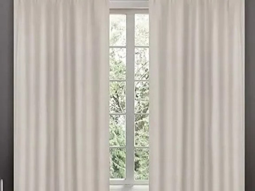 Cortina Blackout Textil Sistema Para Riel 1.90 Alto Crudo