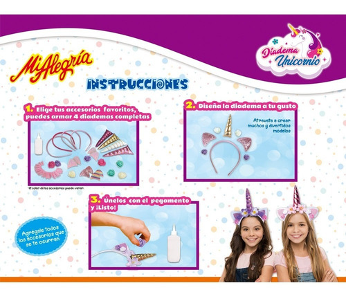 Imagen 2 de 3 de Diadema Unicornio Mi Alegría
