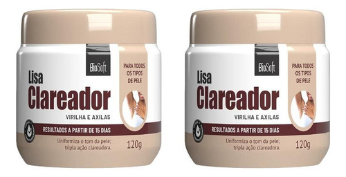  Creme Lisa Clareador De Virilhas E Axilas Bio Soft 120g-c2un