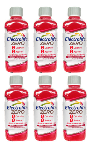Electrolife Zero Suero Rehidratante Ponche De Frutas 6pz