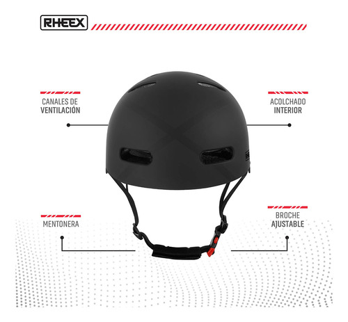 Casco Para Monopatin Bici Mtb Skate Rollers Comodo Y Seguro Negro M