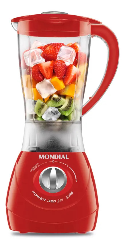 Liquidificador Turbo Power L-77 500w Vermelho Mondial