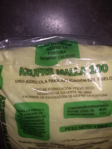 Imagen 2 de 8 de Azufre Malla 100 Agrícola