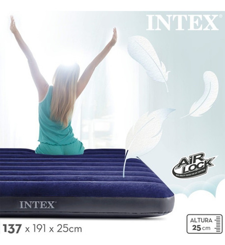 Colchón Inflable 2 Plazas Intex Full Classic Downy