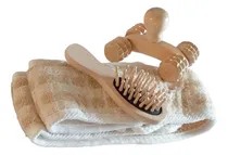 Comprar Set Kit Spa Masajes Baño Belleza Madera Exfoliación Salud