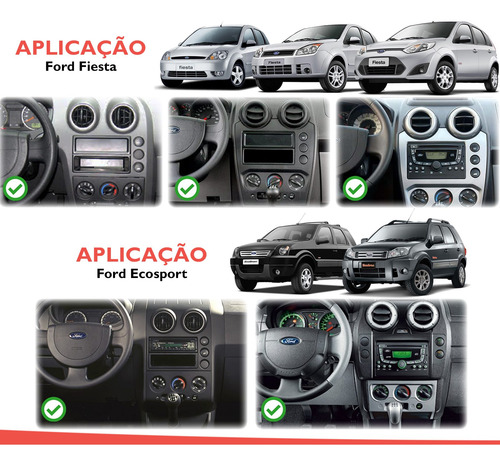 Imagem 9 de 10 de Moldura Painel 2 Din Multimidia Dvd Golf Polo Bora Ecosport Fiesta Fox Para Aparelhos Padrão Japonês