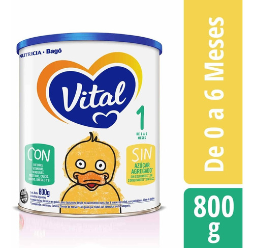 Leche En Polvo Vital 1 (0 A 6m) Polvo X800 Gr Sin Tacc