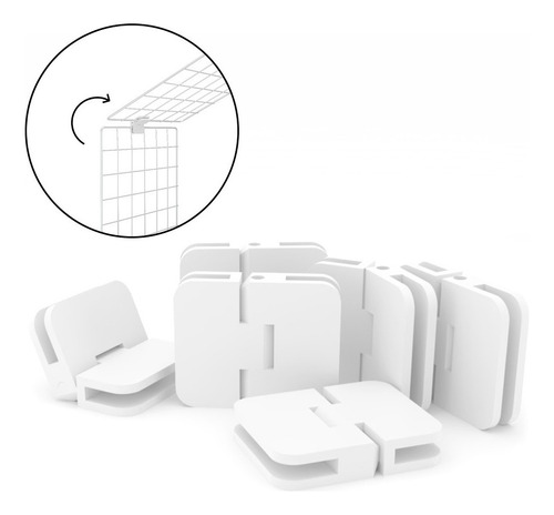 Kit 06 Conectivos Dobradiça Porta Teto Cercado Branco