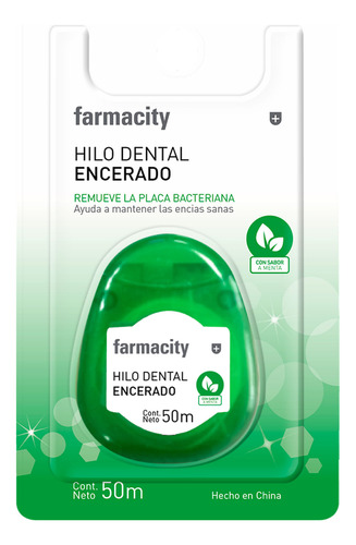 Hilo Dental Farmacity Encerado Sabor Menta X 50 M